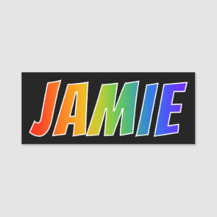 Etiqueta De Nome Nome "JAMIE": Coloração do arco-íris do