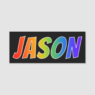 Etiqueta De Nome Nome "JASON": Coloração do arco-íris do