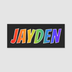 Etiqueta De Nome Nome "JAYDEN": Coloração do arco-íris do