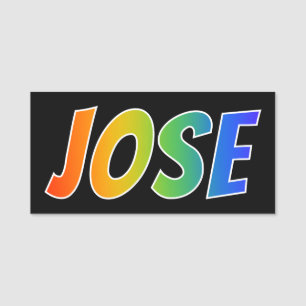 Etiqueta De Nome Nome "JOSE": Coloração do arco-íris do
