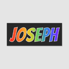 Etiqueta De Nome Nome "JOSEPH": Coloração do arco-íris do