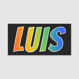 Etiqueta De Nome Nome "LUIS": Coloração do arco-íris do