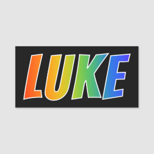 Etiqueta De Nome Nome "LUKE": Coloração do arco-íris do