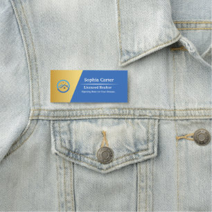 Etiqueta De Nome Nome magnético do funcionário do logotipo comercia