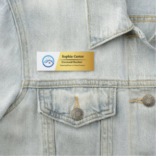 Etiqueta De Nome Nome magnético do funcionário do logotipo comercia