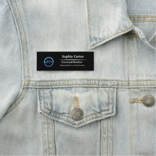 Etiqueta De Nome Nome magnético do funcionário do logotipo comercia