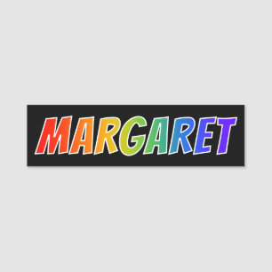 Etiqueta De Nome Nome "MARGARET": Coloração do arco-íris do