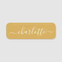 Nome Moderno de Script Elegante - Amarelo Personal