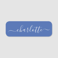 Nome Moderno de Script Elegante - Azul Personaliza