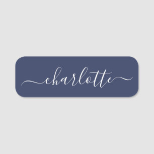Etiqueta De Nome Nome Moderno do Elegante Nome Personalizado Marinh