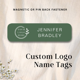 Etiqueta De Nome Nome personalizado do logotipo simples Empresa cor