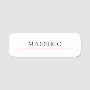 Etiqueta De Nome Nome Próprio Decorativo Chic Simples Preto Branco