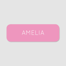 Etiqueta De Nome Nome Próprio Moderno Mínimo Plástico Profissional 