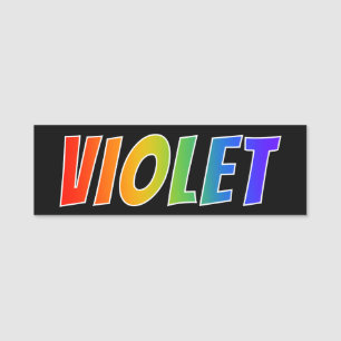 Etiqueta De Nome Nome próprio "VIOLET": Coloração do Arco-Íris 