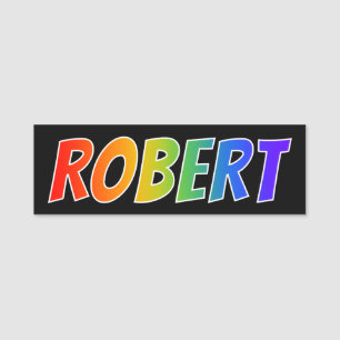 Etiqueta De Nome Nome "ROBERT": Coloração do arco-íris do
