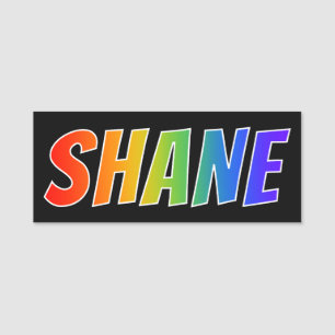 Etiqueta De Nome Nome "SHANE": Coloração do arco-íris do