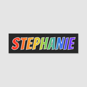 Etiqueta De Nome Nome "STEPHANIE": Coloração do arco-íris do