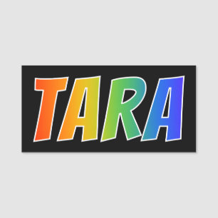 Etiqueta De Nome Nome "TARA": Coloração do arco-íris do