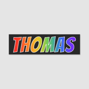 Etiqueta De Nome Nome "THOMAS": Coloração do arco-íris do