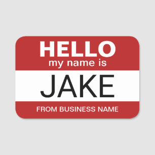 Etiqueta De Nome Olá Meu nome é Jake - Dia de as Bruxas engraçado