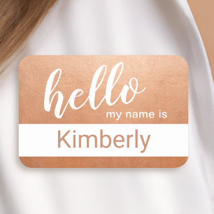 Etiqueta De Nome Olá Meu Nome É - Personalizado De Caligrafia Moder