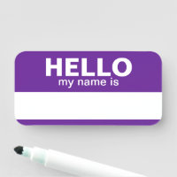 Olá, meu nome é - Roxo - Apagamento Seco do Funcio