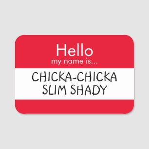 Etiqueta De Nome Olá... Slim Shady