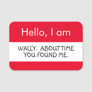 Etiqueta De Nome Olá... Wally