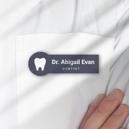 Etiqueta De Nome Ortodontista de Ícone Dente Moderno
