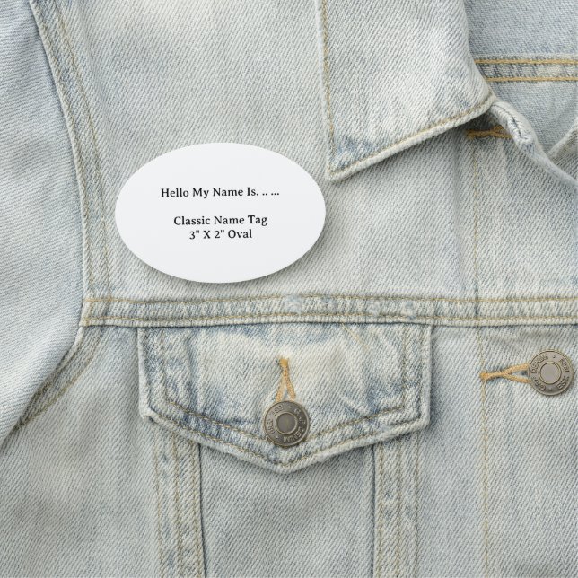 Etiqueta de Nome Oval 3X2 Personalizada Estilo Mod (In Situ)