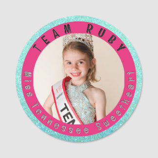 Etiqueta De Nome Pageant Button Pin