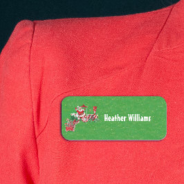 Etiqueta De Nome Papais noeis sobre o trem chocológico Letras Holly