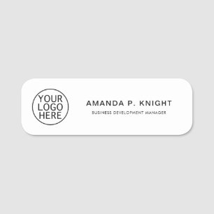 Etiqueta De Nome Participante da Conferência Minimalista do Logotip