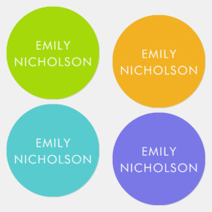 Etiqueta de Nome Personalizada Colorida Minimalist
