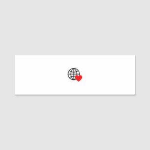 Etiqueta de Nome Personalizada Global Heart Connec