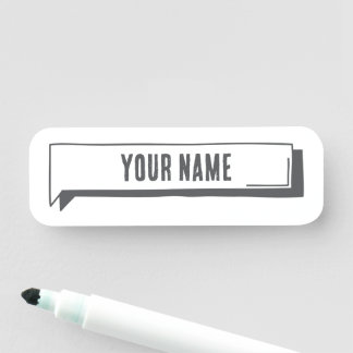 Etiqueta de Nome Personalizada – Moldura de Guia