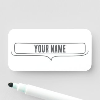 Etiqueta de Nome Personalizada – Quadro de Fala
