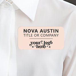 Etiqueta De Nome Personalizado Com O Logotipo Da Empresa Magnética 