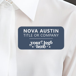 Etiqueta De Nome Personalizado Com O Logotipo Da Empresa Magnética 