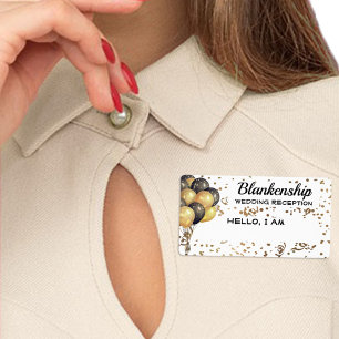 Etiqueta de Nome Personalizado de Confetti do Balã