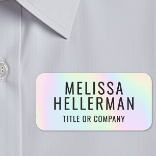 Etiqueta De Nome Personalizado Fofo Holográfico