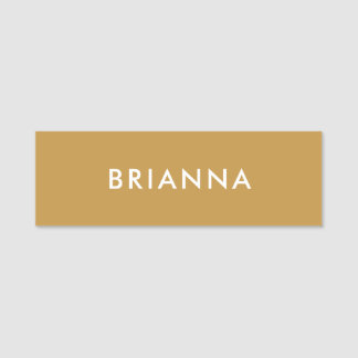 Etiqueta De Nome Personalizado Moderno Minimalista Dourado Profissi