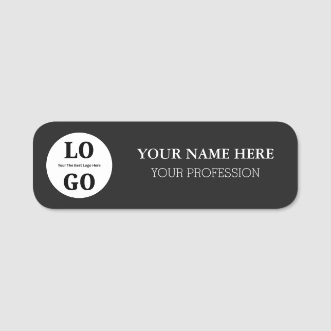 Etiqueta de Nome Personalizado para Funcionário (Frente)