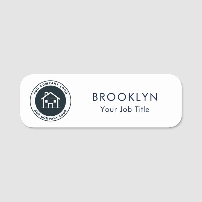 Etiqueta De Nome Personalizado para funcionários da sua empresa de  (Frente)