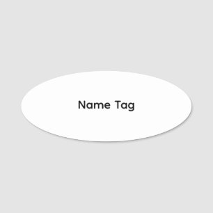 Etiqueta De Nome Personalizado Simples   Placa Clássica de Nome