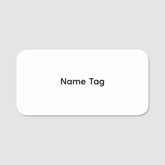 Etiqueta De Nome Personalizado Simples | Placa de Identificação de  (Frente)