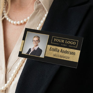 Etiqueta De Nome Personalizar logotipo corporativo Foto do funcion