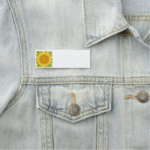 Etiqueta De Nome Personalize esta Flor Amarela Sunflower