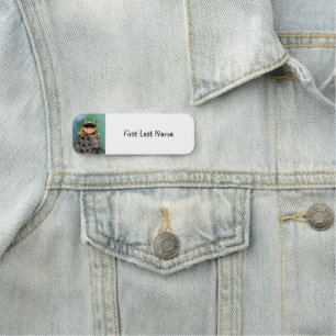 Etiqueta De Nome Personalize esta Natureza Animal Sapo Sorridente