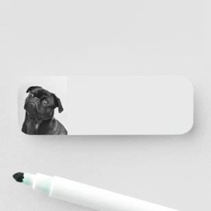 Etiqueta De Nome Personalize este Cachorro Pug Bonito